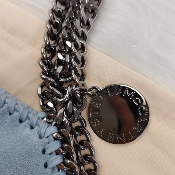 STELLA MCCARTNEY  Falabella  Shoulder Bag Metallic in light bule - Picture 3 of 15